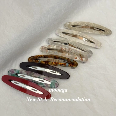Moouga Kẹp Tóc Acetate Khí Chất Breaking Clip Rỗng Hình Bầu Thời Trang Giá 46.267 VND