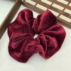 Moouga Thu Đông Nhung Vàng Scrunchy Dây Buộc Tóc Đẹp Nhấp Nháy Đuôi Ngựa Đầu Hoa 7