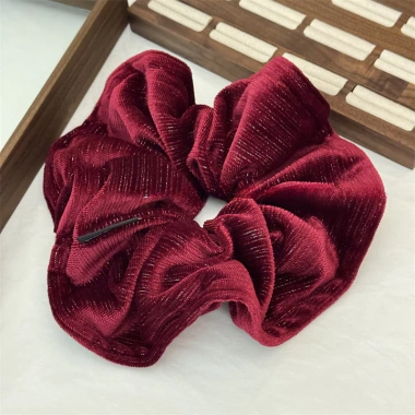 Moouga Thu Đông Nhung Vàng Scrunchy Dây Buộc Tóc Đẹp Nhấp Nháy Đuôi Ngựa Đầu Hoa 7