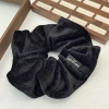 Moouga Thu Đông Nhung Vàng Scrunchy Dây Buộc Tóc Đẹp Nhấp Nháy Đuôi Ngựa Đầu Hoa 9