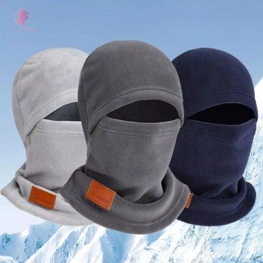 Mũ balaclava lông cừu bảo hộ tai và mặt, giữ ấm khi xe đạp và trekking mùa đông - Giá 103.140đ