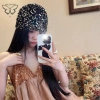 Mũ Beanie Nữ Vintage Đính Kim Sa Lấp Lánh - Du Lịch, Chụp Ảnh Hè Thu, Giá 159,192 2