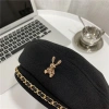 Mũ beret nữ phong cách Hàn Quốc, dây xích thời trang thu đông, giảm giá 70k 6