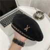 Mũ beret nữ phong cách Hàn Quốc, dây xích thời trang thu đông, giảm giá 70k 10