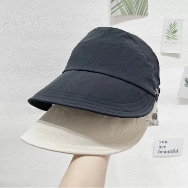 Mũ Bucket Chống Nắng Mùa Hè Hở Chóp, Có Móc Đeo Khẩu Trang, UV 100%, Gấp Gọn Du Lịch Nữ 28k
