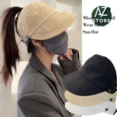 Mũ bucket chống nắng mùa hè, hở chóp, móc đeo khẩu trang, siêu mát - Giá ưu đãi 11.500đ