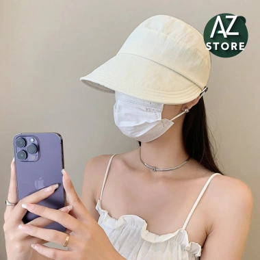 Mũ bucket chống nắng mùa hè, hở chóp, móc đeo khẩu trang, siêu mát - Giá ưu đãi 11.500đ 6 Mũ bucket chống nắng mùa hè, hở chóp, móc đeo khẩu trang, siêu mát - Giá ưu đãi 11.500đ 6