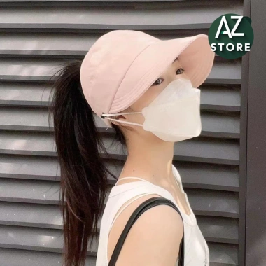 Mũ bucket chống nắng mùa hè, hở chóp, móc đeo khẩu trang, siêu mát - Giá ưu đãi 11.500đ