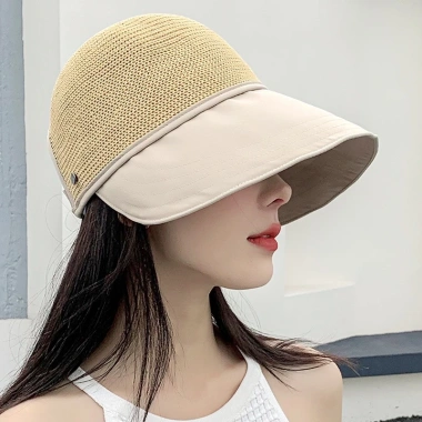 Mũ bucket chống nắng nữ tiểu thư, có nút đeo khẩu trang, bảo vệ UV