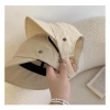 Mũ bucket hở chóp Uzzlang chống nắng UFP50+ nút đeo khẩu trang vải mềm - Giá 40.000₫ 3