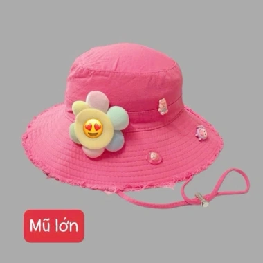 Mũ Bucket Hoa Mặt Cười Unisex Size Lớn - Nón Vành Rộng Kèm Dây Chống Nắng M85 Giá 82.000₫ 5