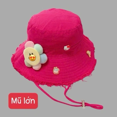 Mũ Bucket Hoa Mặt Cười Unisex Size Lớn - Nón Vành Rộng Kèm Dây Chống Nắng M85 Giá 82.000₫ 8