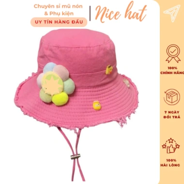 Mũ Bucket Hoa Mặt Cười Unisex Size Lớn - Nón Vành Rộng Kèm Dây Chống Nắng M85 Giá 82.000₫ 9