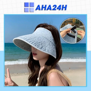 Mũ bucket nữ vải Jean vành rộng, chống UV thời trang AH2.067 - 150k