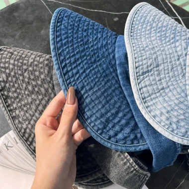 Mũ bucket nữ vải Jean vành rộng, chống UV thời trang AH2.067 - 150k