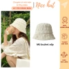 Mũ bucket nữ xốp nón tròn rộng vành - Hot trend xuân hè 2.024, giảm còn 55.000₫
