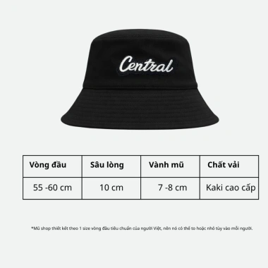 Mũ bucket vành cụp nón tai bèo thêu Peachy nbivest cotton cao cấp unisex 55k giảm từ 68k