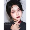 Mũ cài tóc công nương 7 màu đính hoa lông vũ kèm mạng che mặt cho cô dâu 6