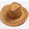 Mũ cao bồi da lộn viền răng cưa, nón phớt vành rộng - Unisex, giảm còn 59.000₫ 3