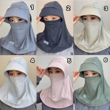 Mũ che nắng lụa băng thoáng khí kèm khăn choàng chống nắng - Giá chỉ 29.000₫ - anhtuyetstore 9