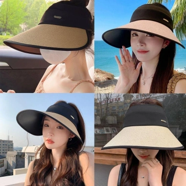 Mũ che nắng YUNAUN UPF50 gập lại, ống hút thoáng khí chống tia UV, cho mùa hè