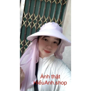 Mũ chống nắng 99% UV hàng dày loại 1 kèm khẩu trang che cổ tháo rời, thoáng khí, chống bụi mùa hè - 52.000₫ 4