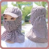 Mũ Chống Nắng Caro + Khăn Che Kín Mặt Chống Tia UV, Lỗ Thông Hơi, Mùa Hè Giá 36K 2