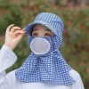 Mũ Chống Nắng Caro + Khăn Che Kín Mặt Chống Tia UV, Lỗ Thông Hơi, Mùa Hè Giá 36K 4