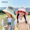 Mũ Chống Nắng Herlim 2 Trong 1 Bé 2-6 Tuổi Vành Lớn Che Nắng Ngoài Trời Mùa Hè