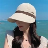 Mũ Chống Nắng Hở Đầu Vành Rộng - Quai Điều Chỉnh, Thể Thao Nửa Đầu, Nón Hở Chóp Đi Biển Nữ 9