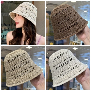 Mũ chống nắng NBANLIKE dệt kim xô, phong cách Pháp, du lịch - Giảm còn 52.488₫