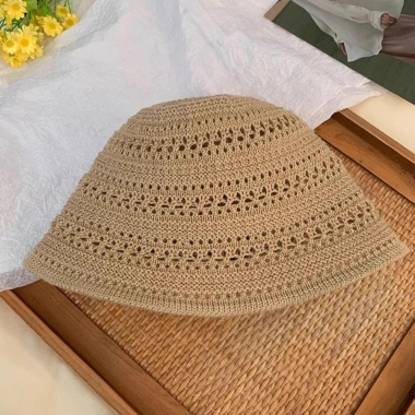 Mũ chống nắng NBANLIKE dệt kim xô, phong cách Pháp, du lịch - Giảm còn 52.488₫