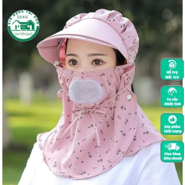 Mũ chống nắng nữ vải thoáng mát, vành rộng bảo vệ toàn diện - Giá ưu đãi 38.000₫ 2