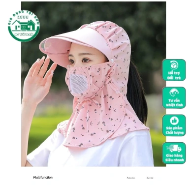 Mũ chống nắng nữ vải thoáng mát, vành rộng bảo vệ toàn diện - Giá ưu đãi 38.000₫ 5