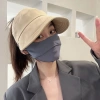 Mũ chống nắng nửa đầu Hàn Quốc, nón vành rộng, đeo khẩu trang, buộc tóc 22.000đ 5