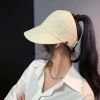 Mũ chống nắng nửa đầu Hàn Quốc, nón vành rộng, đeo khẩu trang, buộc tóc 22.000đ 8