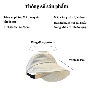 Mũ chống nắng phong cách trẻ chung - Siêu nhẹ, bảo vệ UV, giảm giá 26.500₫ 3