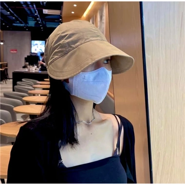 Mũ chống nắng vải mềm dây rút thoáng khí, nón rộng vành nữ, che UV - Giá chỉ 48.500₫