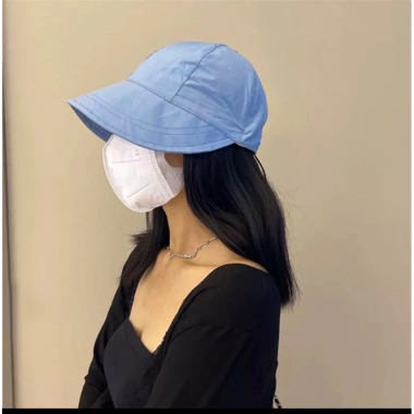 Mũ chống nắng vải mềm dây rút thoáng khí, nón rộng vành nữ, che UV - Giá chỉ 48.500₫