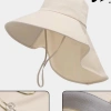 Mũ Chống Nắng Vành Rộng 12cm Khăn Che Full Vai Cổ JB48 Jussy Official Cotton UV 10.000 VND 9
