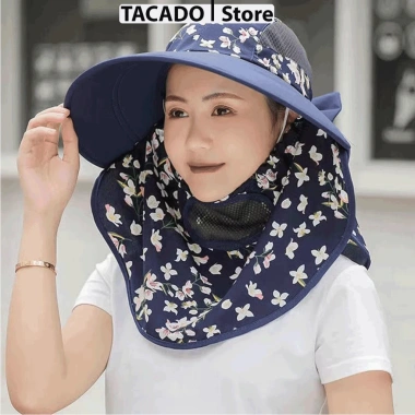 Mũ chống nắng vành rộng gấp lại kèm khẩu trang nữ - Hàng Loại 1, giá 39.000