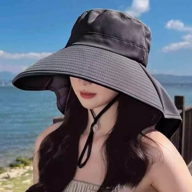 Mũ chống nắng vành rộng Hàn Quốc nữ mùa hè - Trùm đầu ngư dân, bảo vệ UV, giá 79.000₫