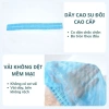 Mũ chùm đầu y tế, mũ con sâu phòng sạch vải không dệt dày dặn, thoáng khí - Giá 90k 6