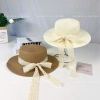 Mũ Cói Caramella Màu Be Vành Rộng Thắt Nơ Biển Che Nắng Mùa Hè Giá 49.000 2