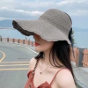 Mũ cói đi biển rộng vành viền nơ - Nón tay bèo phong cách, giá 35.000 VNĐ 4