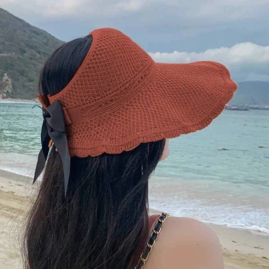 Mũ cói đi biển rộng vành viền nơ - Nón tay bèo phong cách, giá 35.000 VNĐ 10 Mũ cói đi biển rộng vành viền nơ - Nón tay bèo phong cách, giá 35.000 VNĐ 10