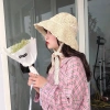 Mũ cói đi biển vành rộng cho mẹ và bé - Dây buộc tiện lợi, giá chỉ 73.000 2