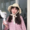 Mũ cói đi biển vành rộng cho mẹ và bé - Dây buộc tiện lợi, giá chỉ 73.000 3