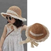 Mũ Cói Ren Nữ Vành Rộng Thắt Nơ Vintage - Đi biển, che nắng Hàn Quốc cho mẹ & bé gái, 68.000đ 9