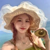 Mũ Cói Rộng Vành Ren Phong Cách Nhật Bản - Thời Trang Đi Biển Mùa Hè Nữ Giá 160k 2